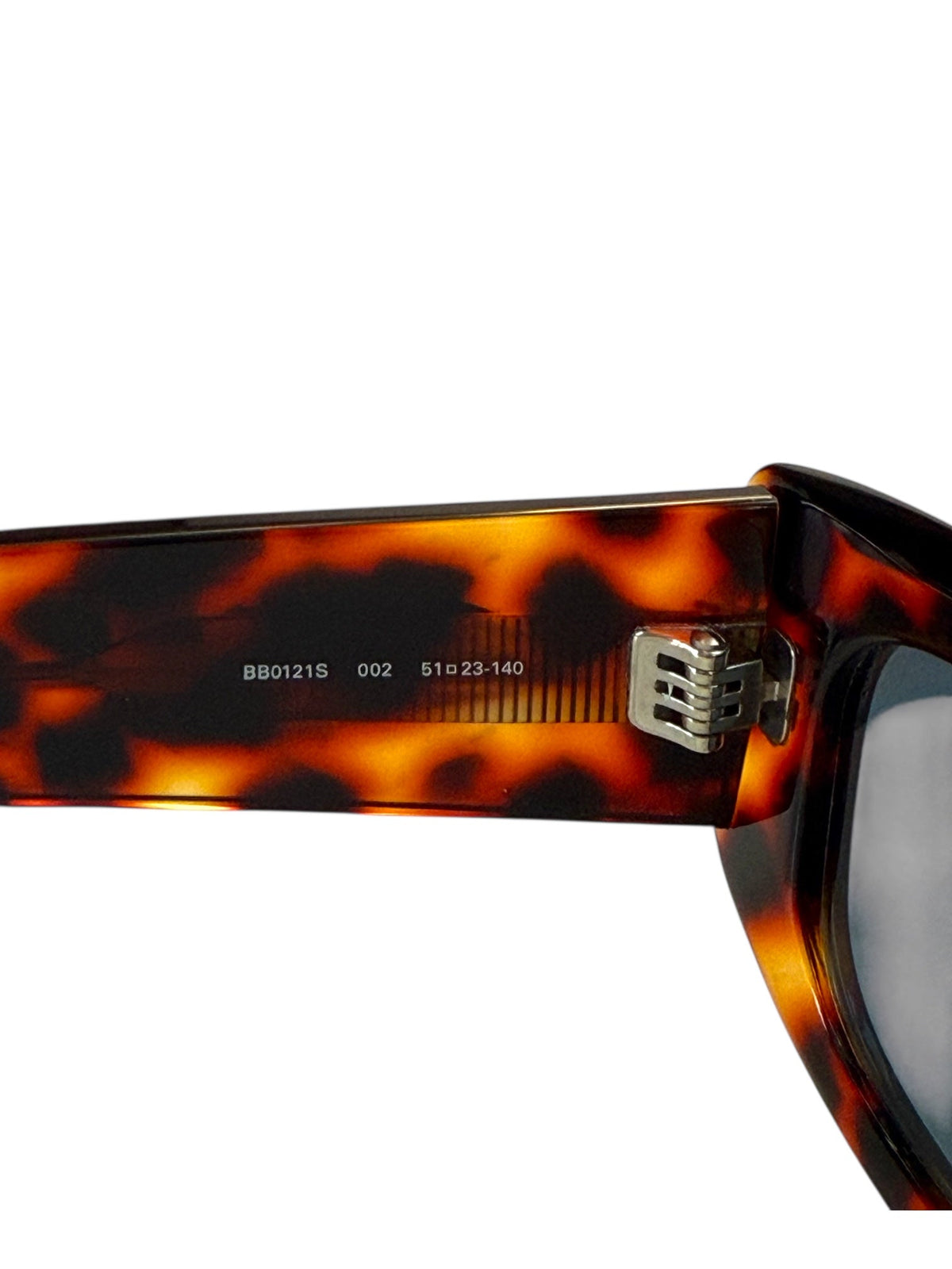 Balenciaga Havana Brown Sunglasses with Balenciaga Logo at Temples