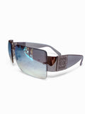 Chanel Iridescent Blue Tint and Crystal Sunglasses
