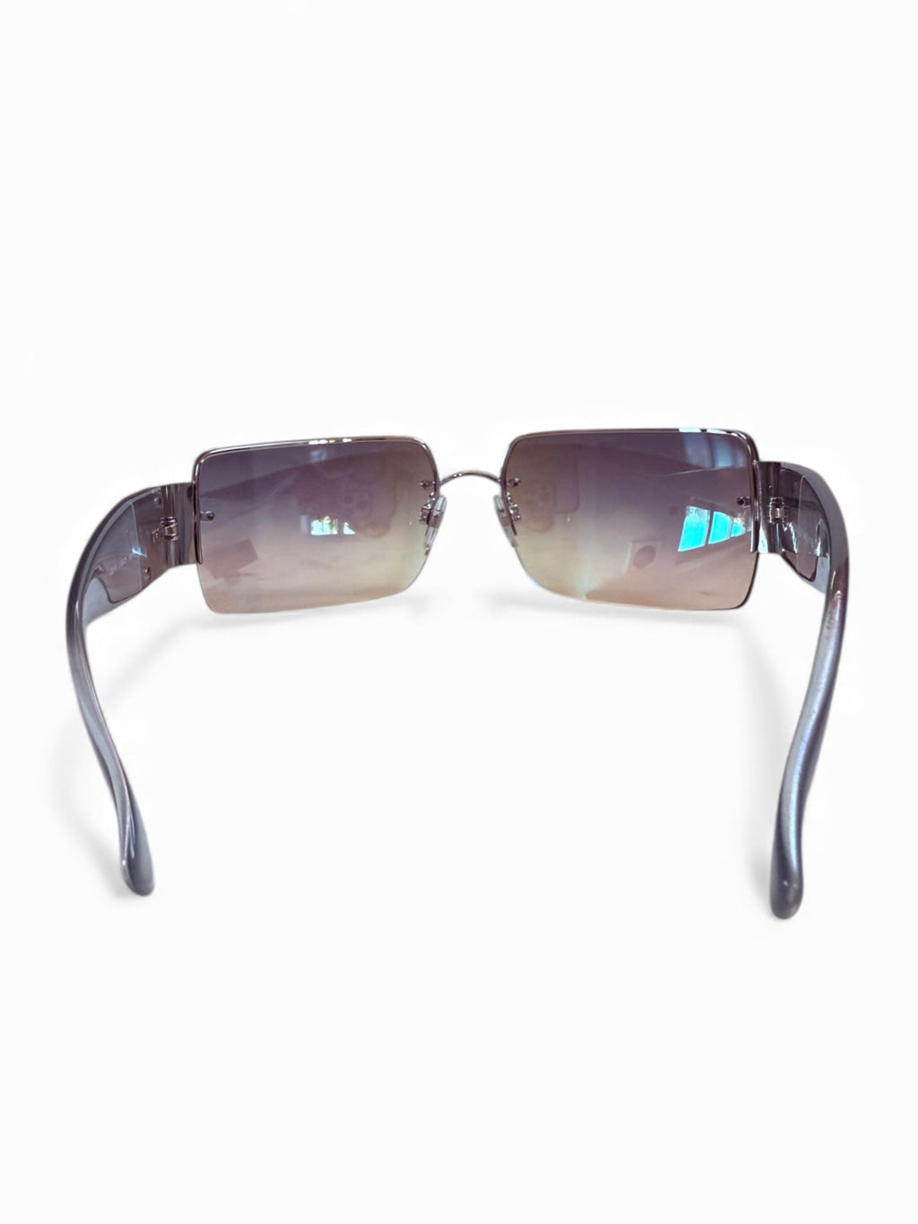 Chanel Iridescent Blue Tint and Crystal Sunglasses