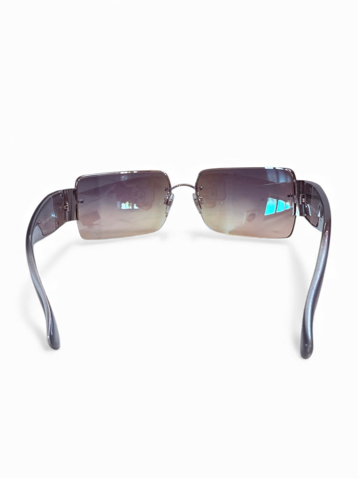 Chanel Iridescent Blue Tint and Crystal Sunglasses