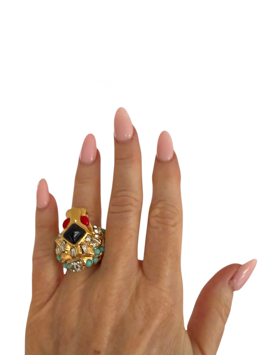 Chanel Lion Head Cocktail Ring