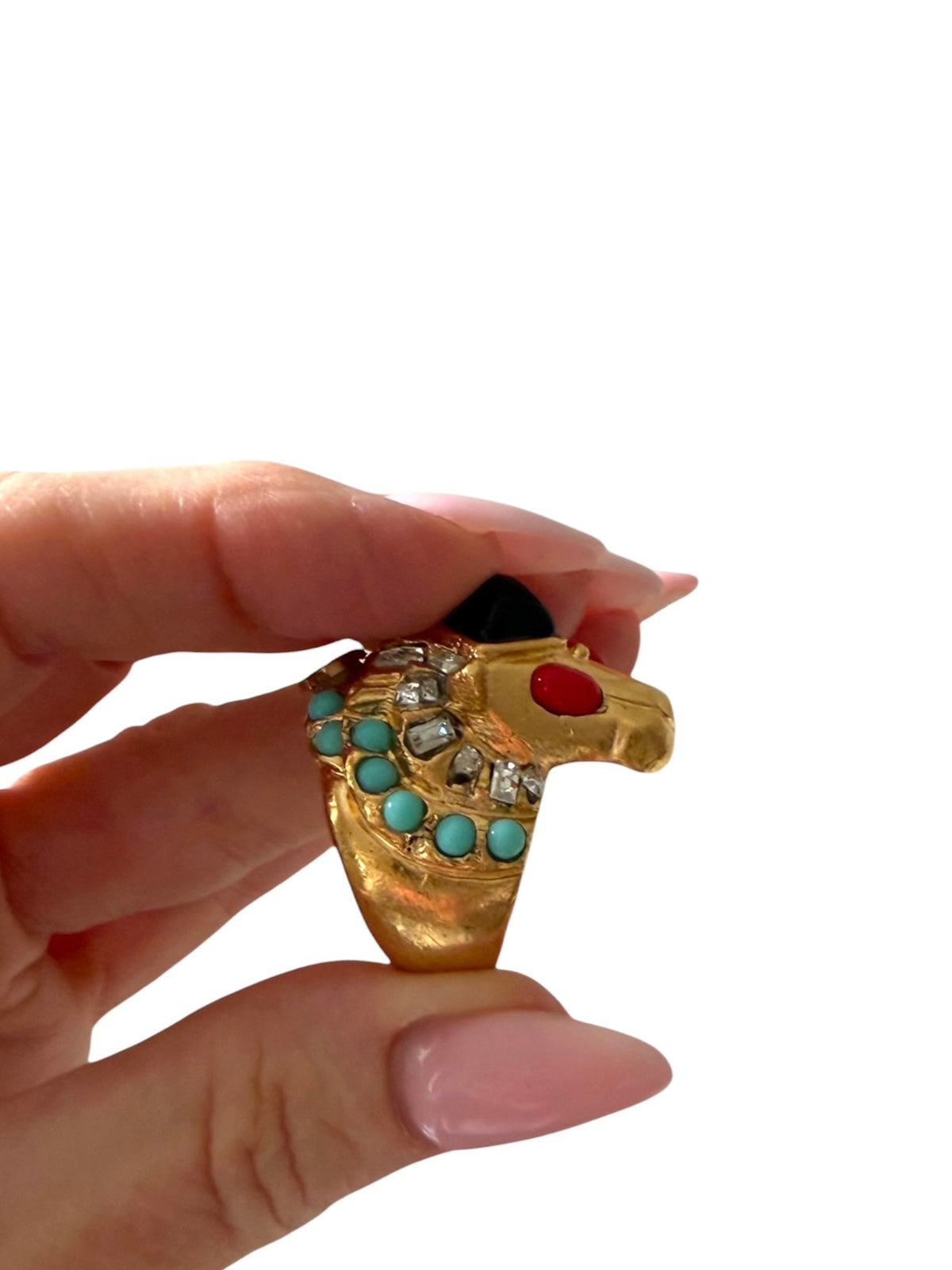 Chanel Lion Head Cocktail Ring