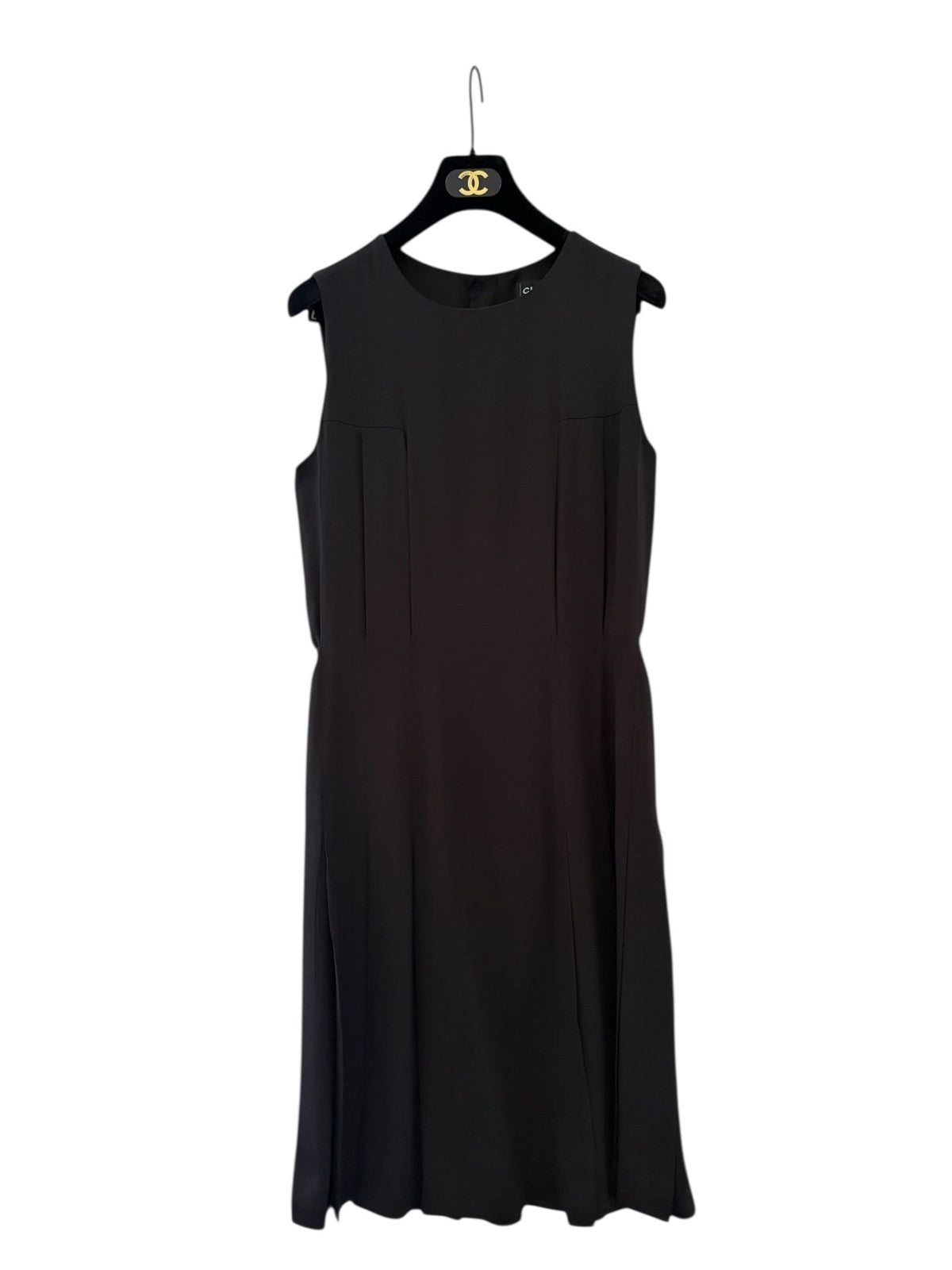 Chanel Black Silk Mid Length Cocktail Dress