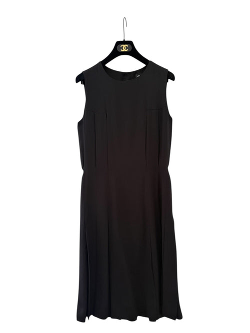 Chanel Black Silk Mid Length Cocktail Dress