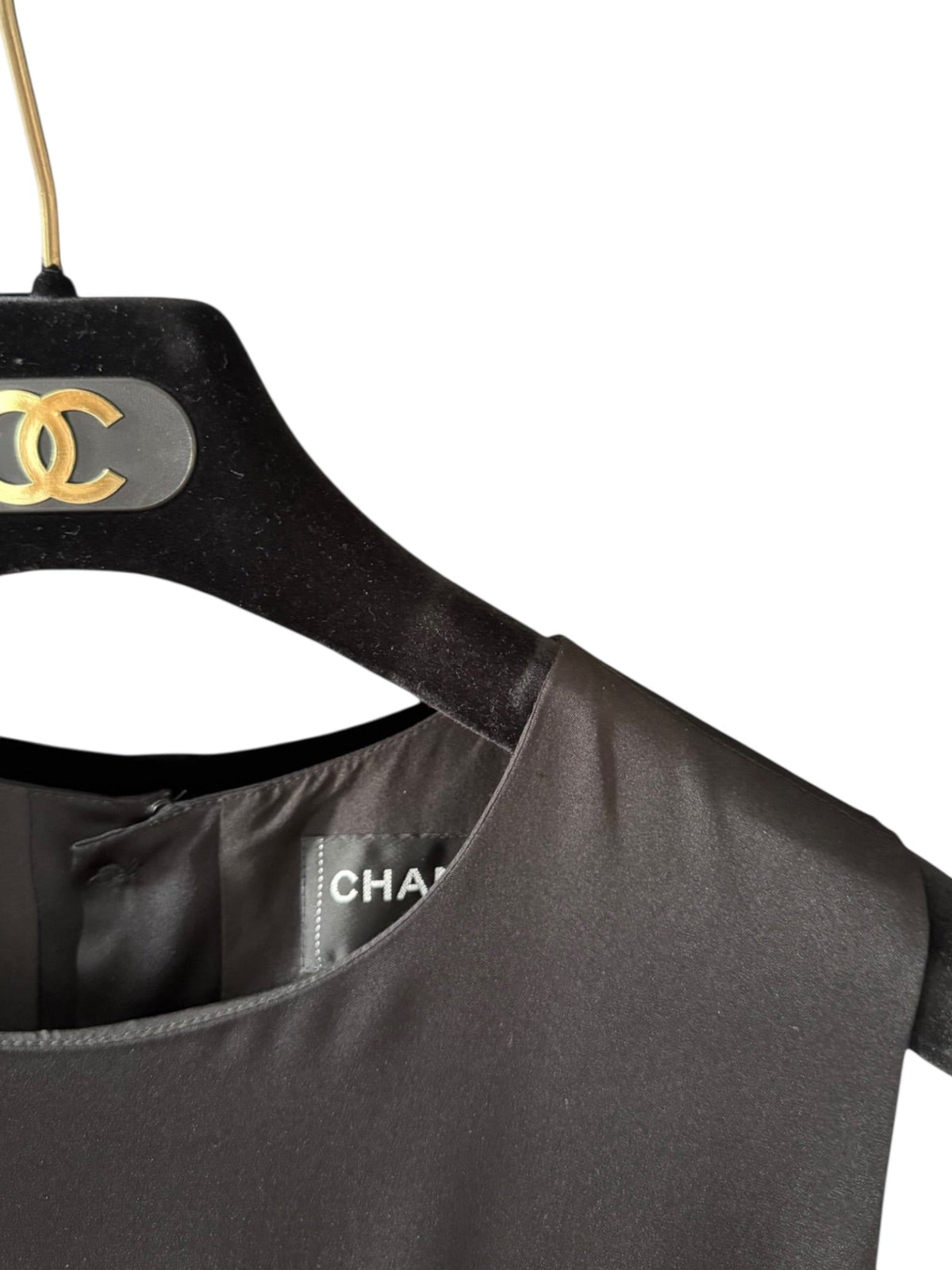 Chanel Black Silk Mid Length Cocktail Dress