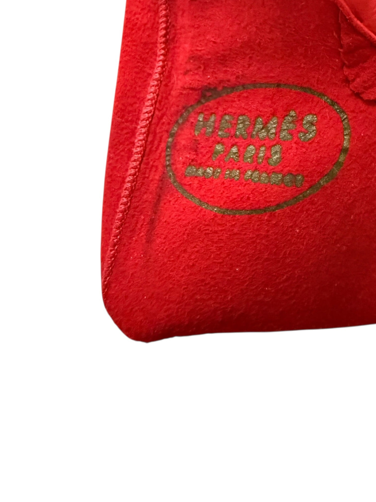 Hermès Lipstick Red Lambskin Gloves With Gold Chain Detail