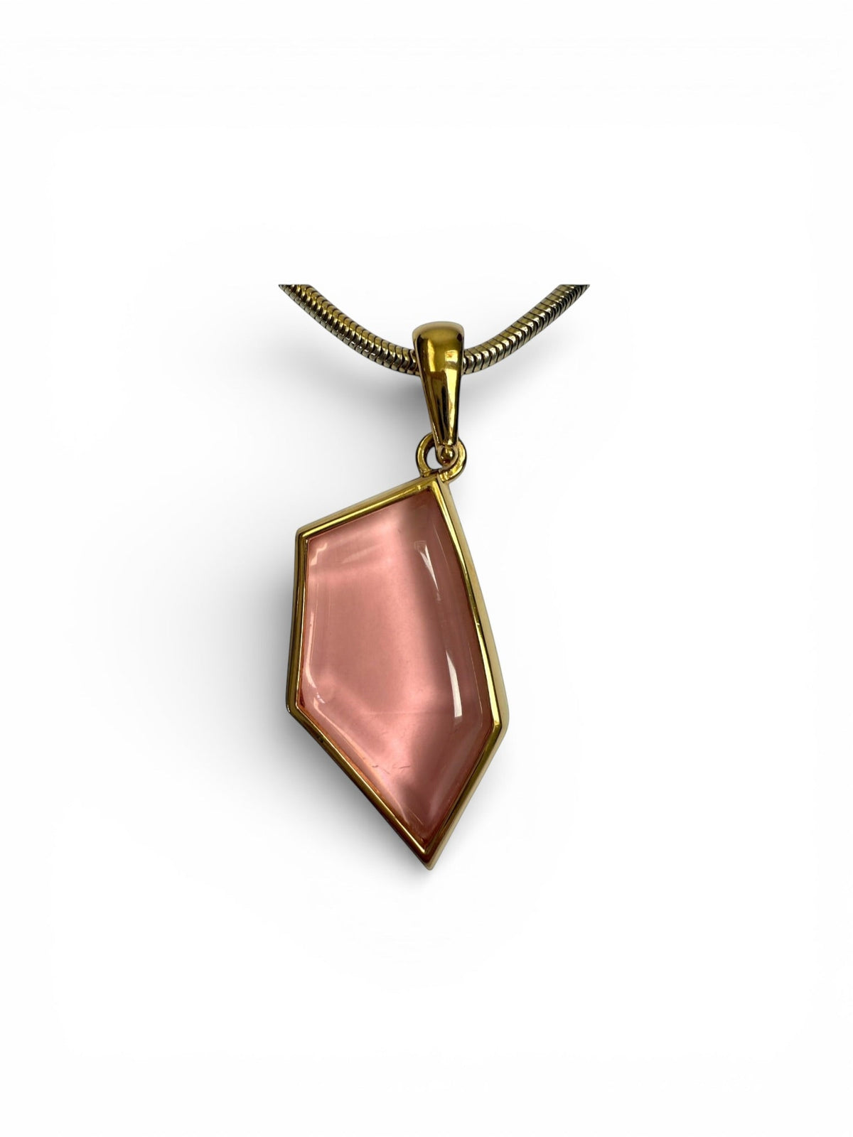 Givenchy Peach Lucite and Gold Plated Necklace and Earrings Set