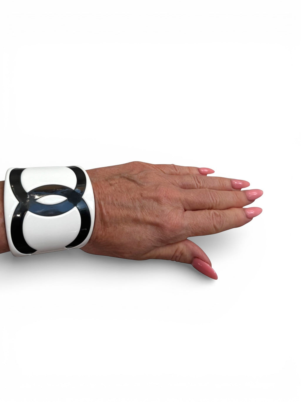 Chanel Monochrome CC Logo Resin Cuff 2006