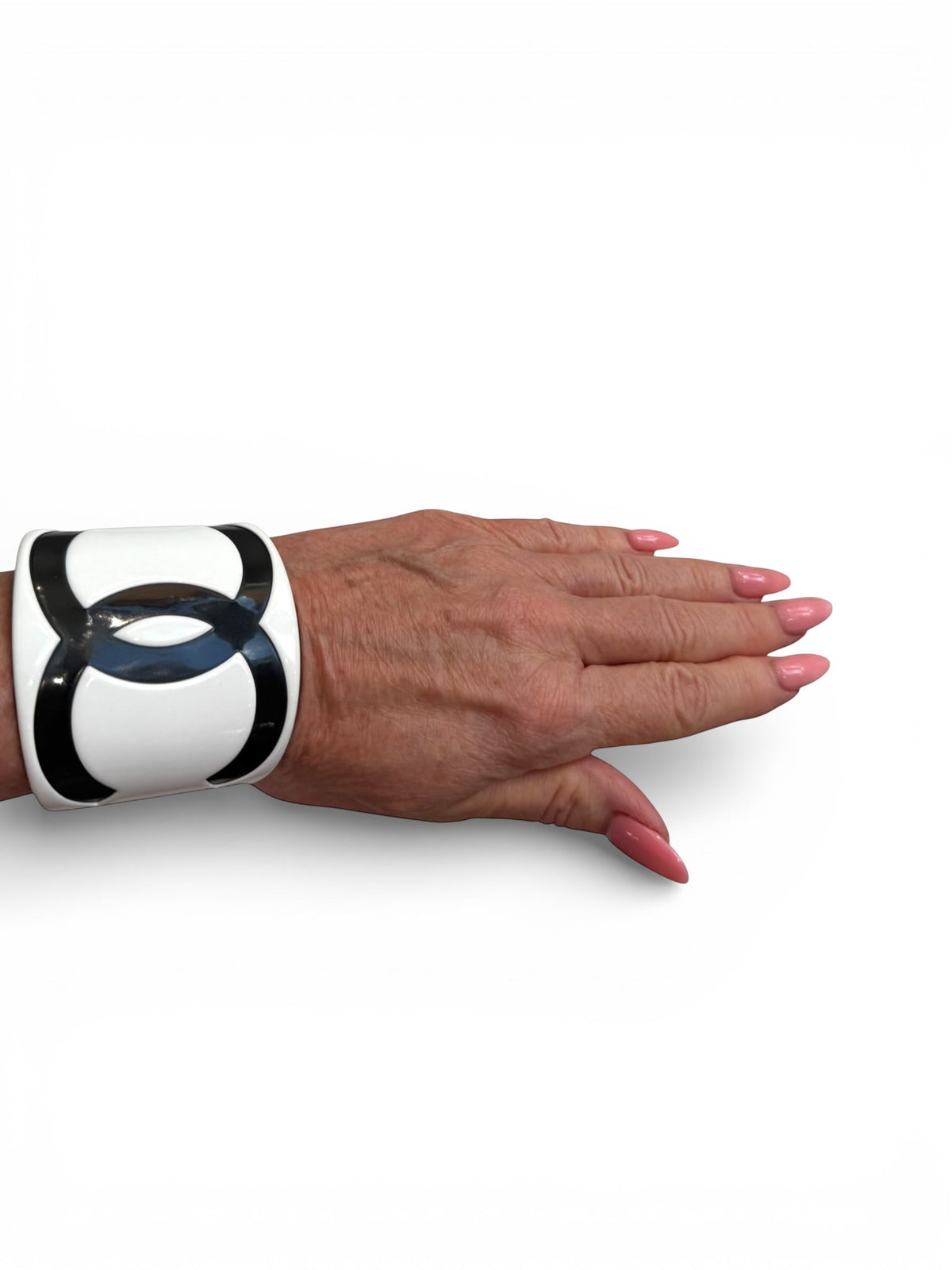 Chanel Monochrome CC Logo Resin Cuff 2006