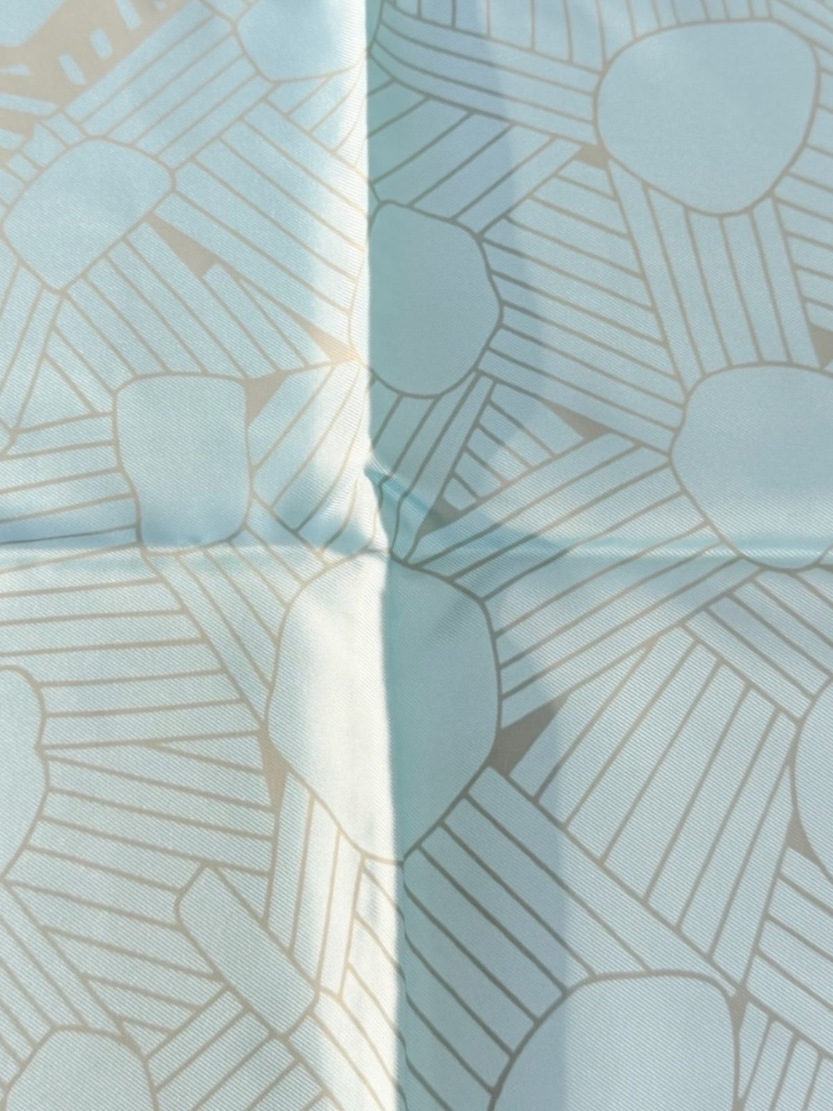Hermès Silk Scarf Grands Fonds Pattern in Pale Blue
