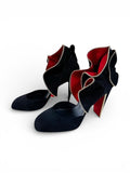 Louis Vuitton Black Round Toe High Heeled Shoes With Red Lining