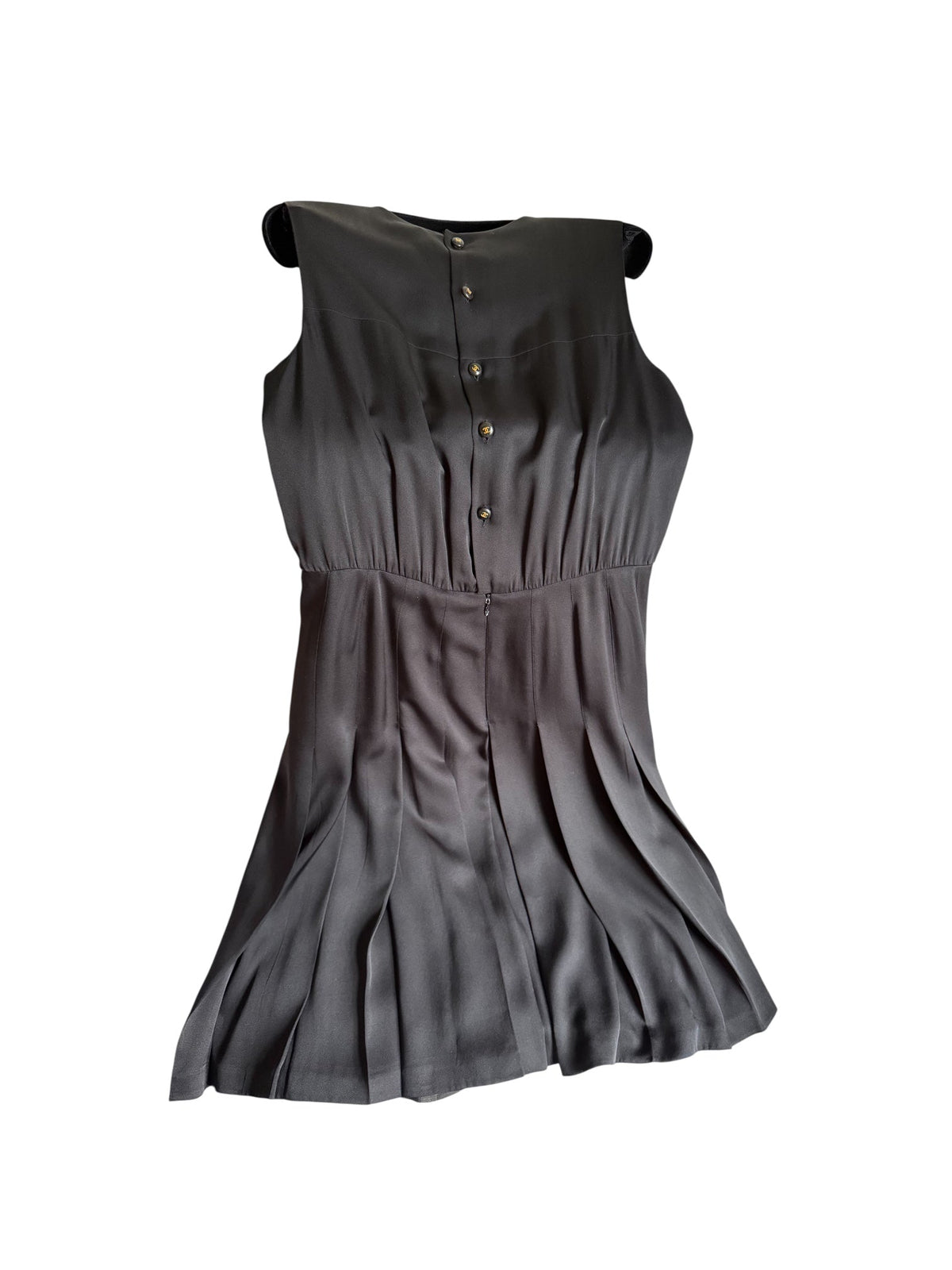 Chanel Black Silk Mid Length Cocktail Dress