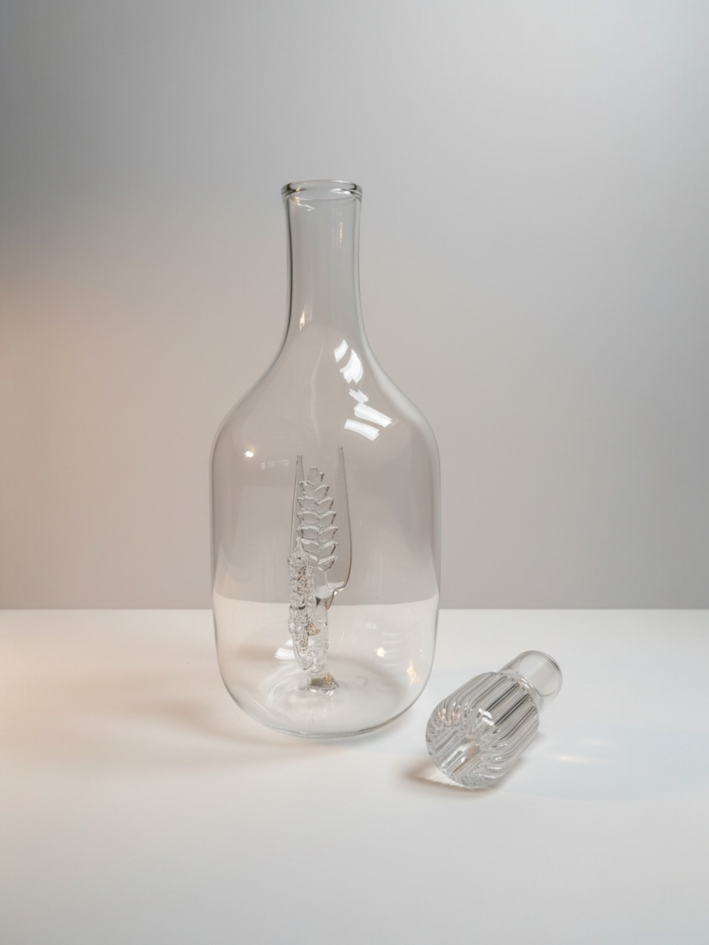 Dior Hand Blown Wheat Design Glass Carafe