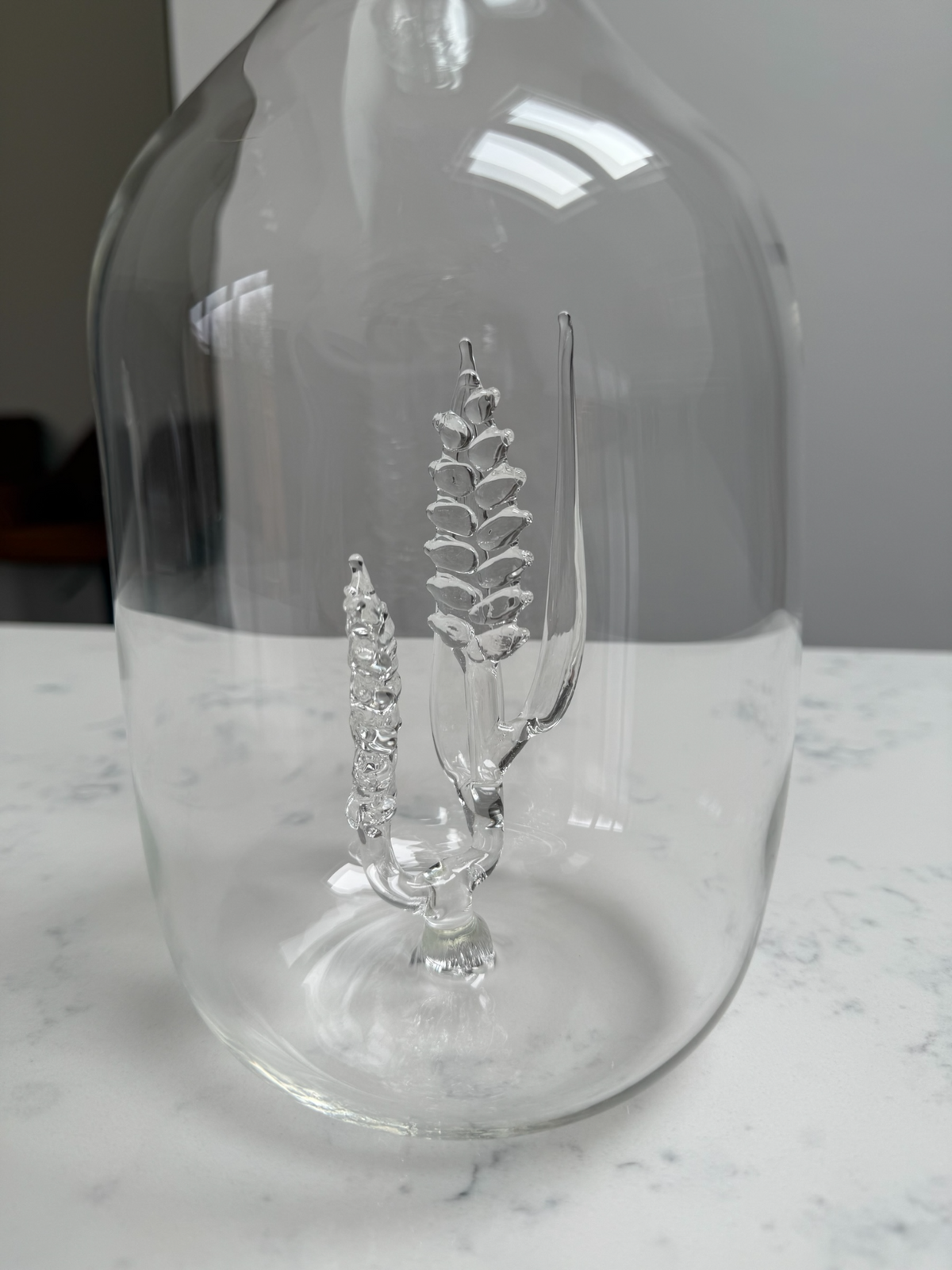 Dior Hand Blown Wheat Design Glass Carafe