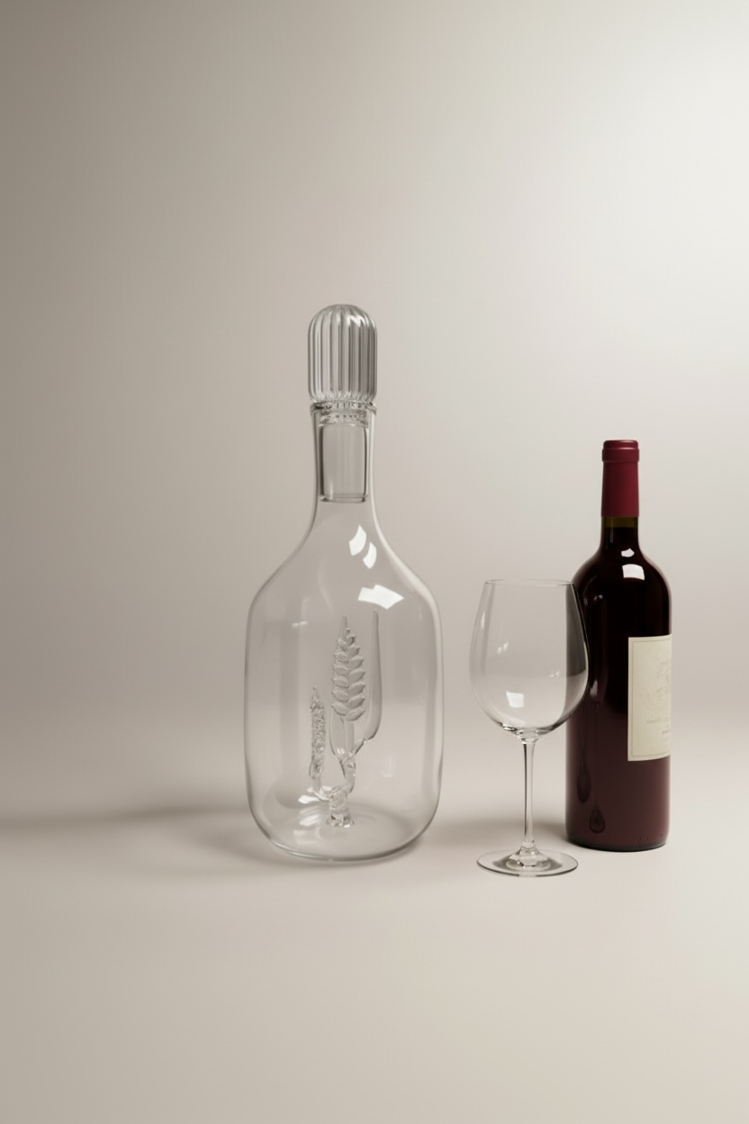 Dior Hand Blown Wheat Design Glass Carafe