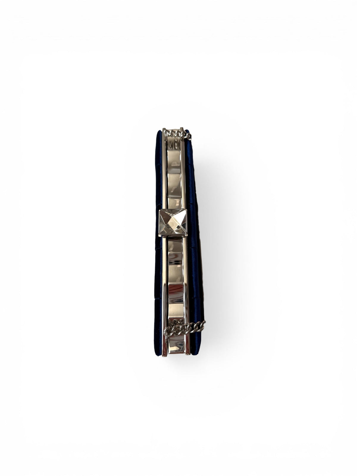 Christian Louboutin Purple and Silver Tone Clutch Bag