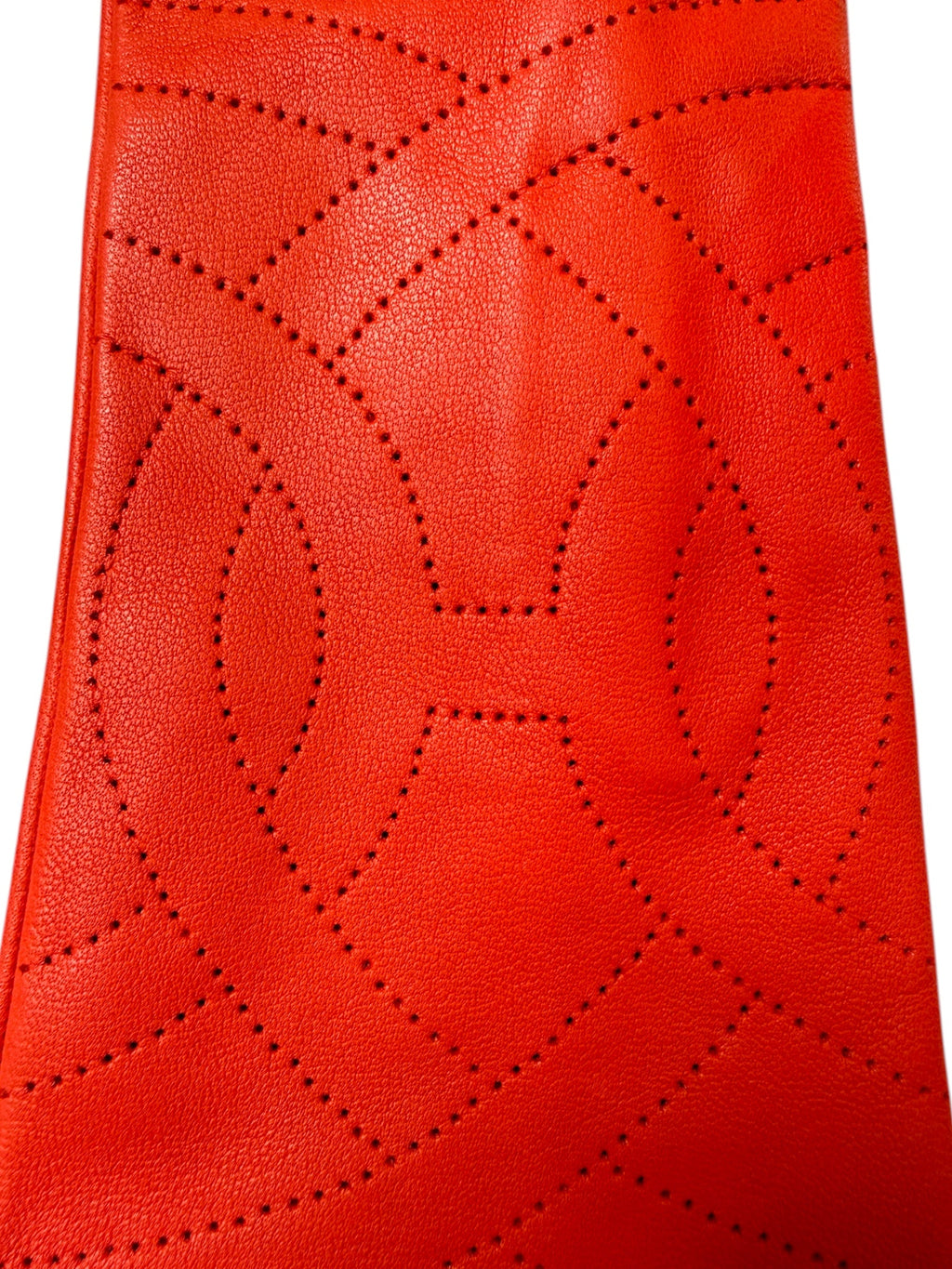 Hermès Lipstick Red Long Gloves With Logo Stitch Detail