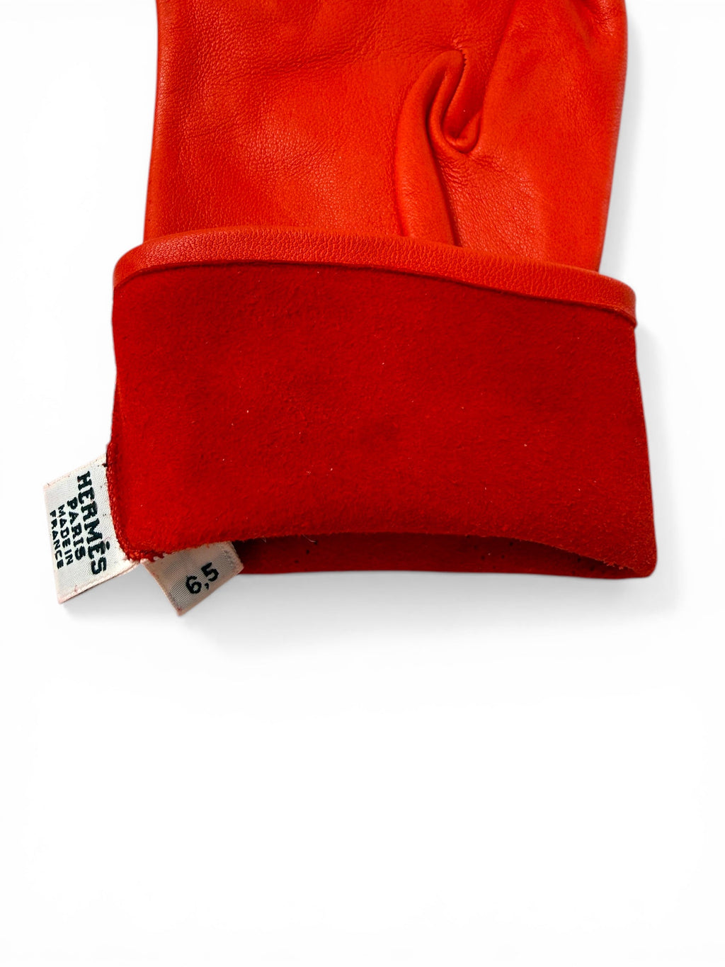 Hermès Lipstick Red Long Gloves With Logo Stitch Detail
