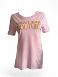 Versace Jeans Couture Pink and Gold T-Shirt