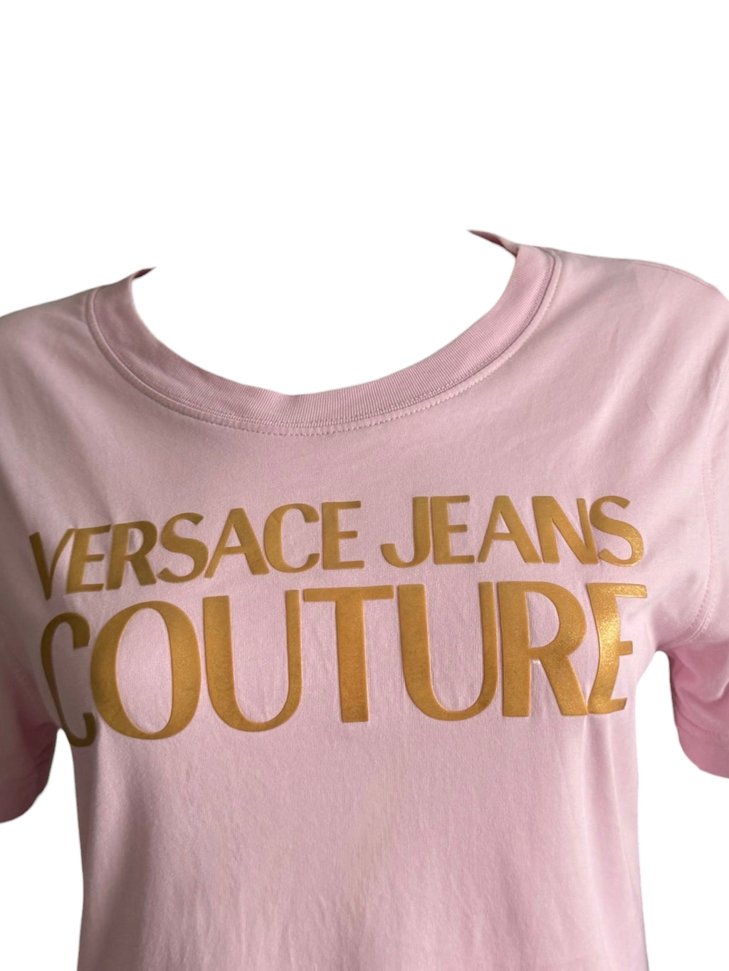 Versace Jeans Couture Pink and Gold T-Shirt