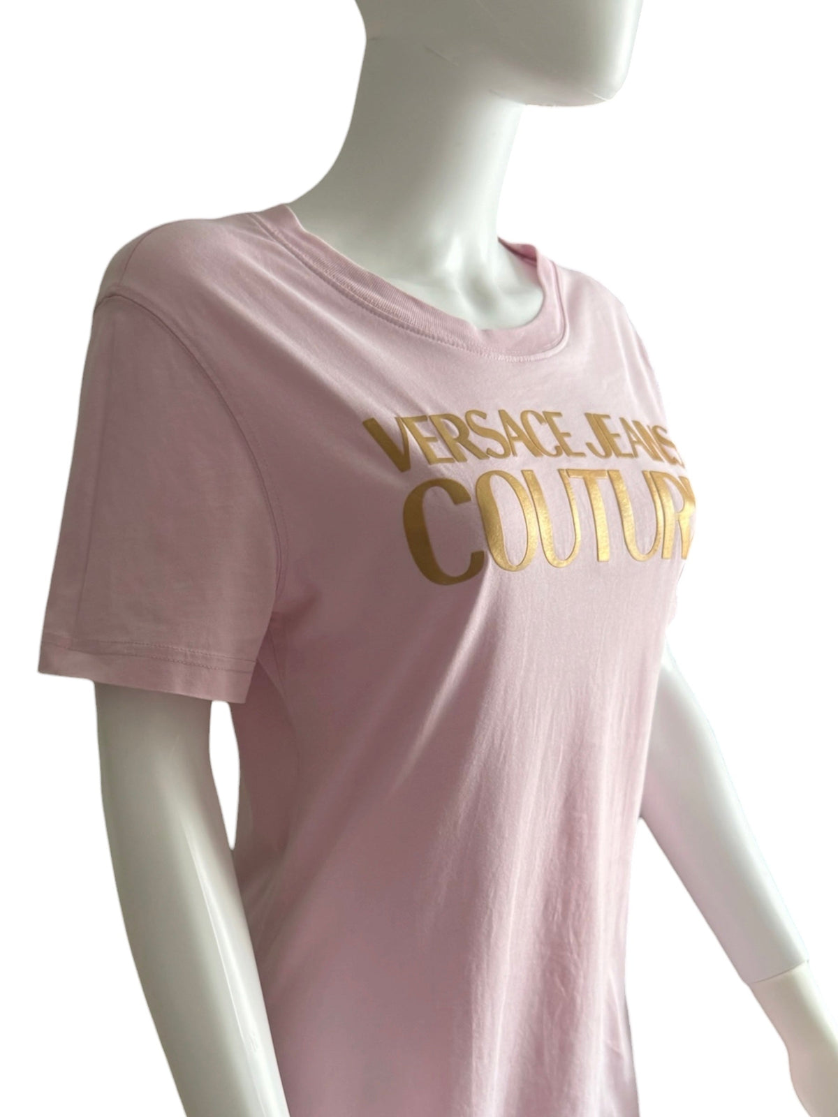 Versace Jeans Couture Pink and Gold T-Shirt