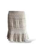 Chanel Pink White and Beige Bouclé Knee Length Skirt