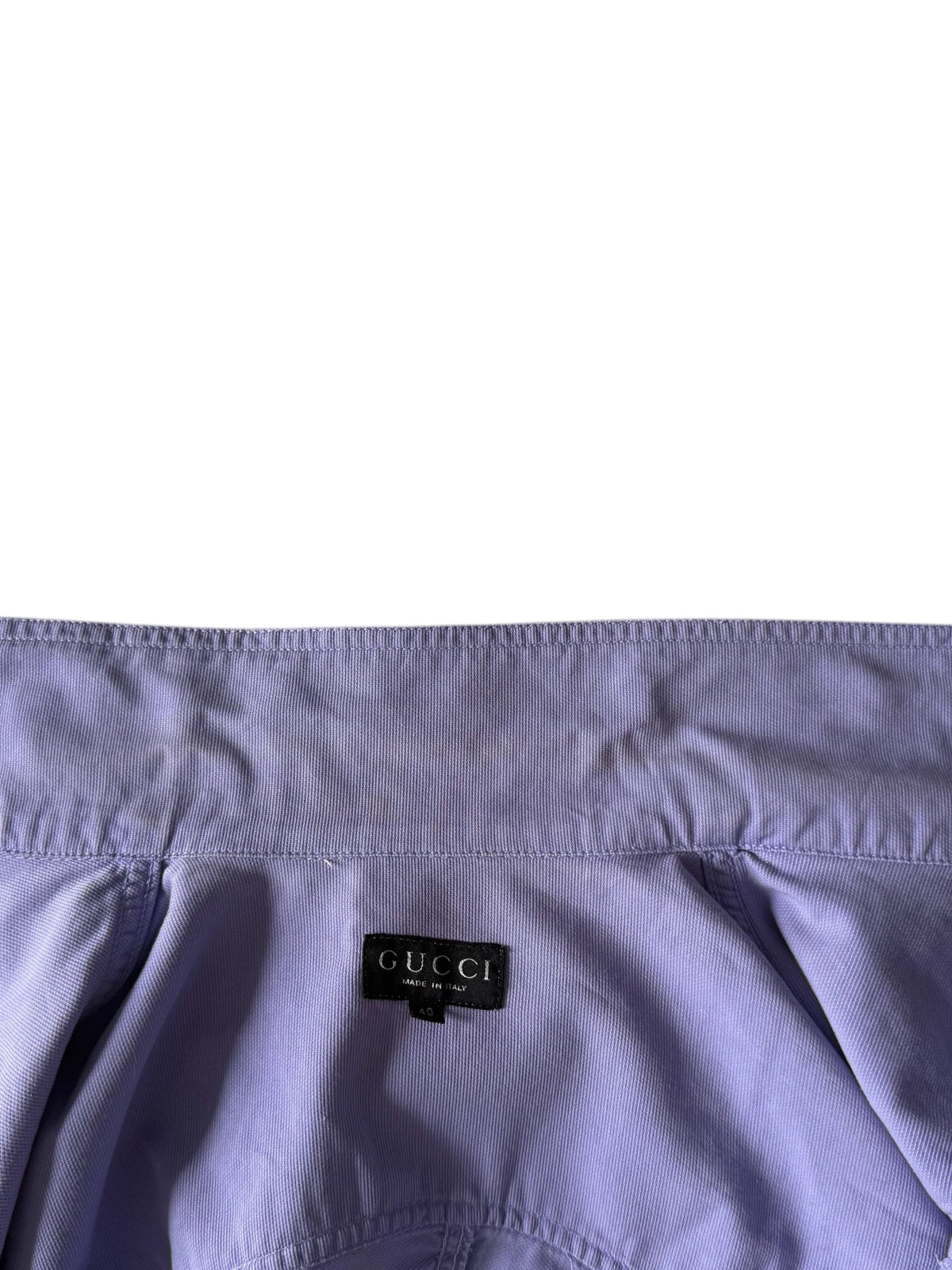 Gucci Cowboy Style Press Stud Pale Blue Shirt