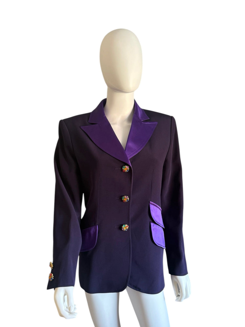 Christian Lacroix Purple Long Line Jacket