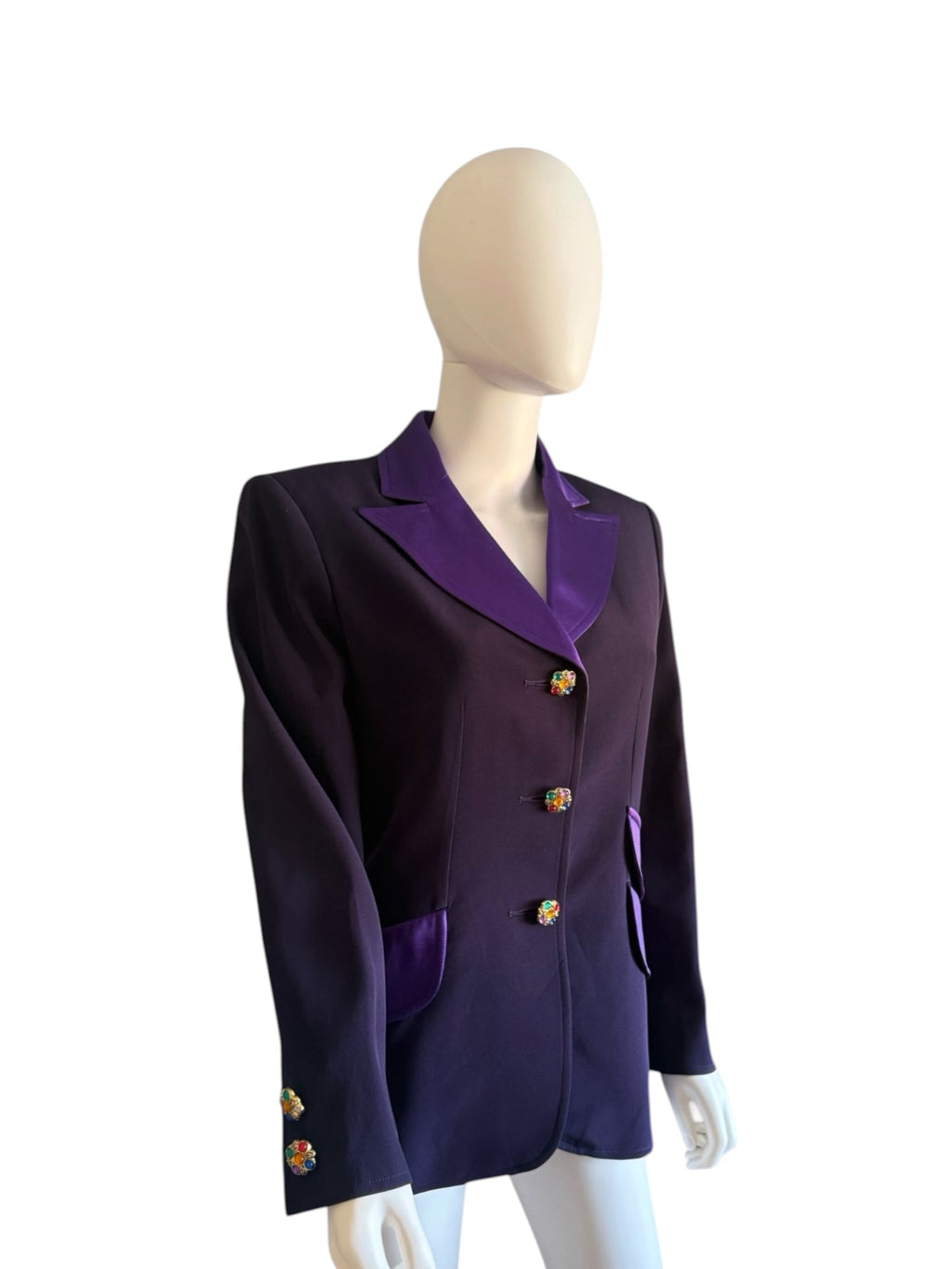 Christian Lacroix Purple Long Line Jacket