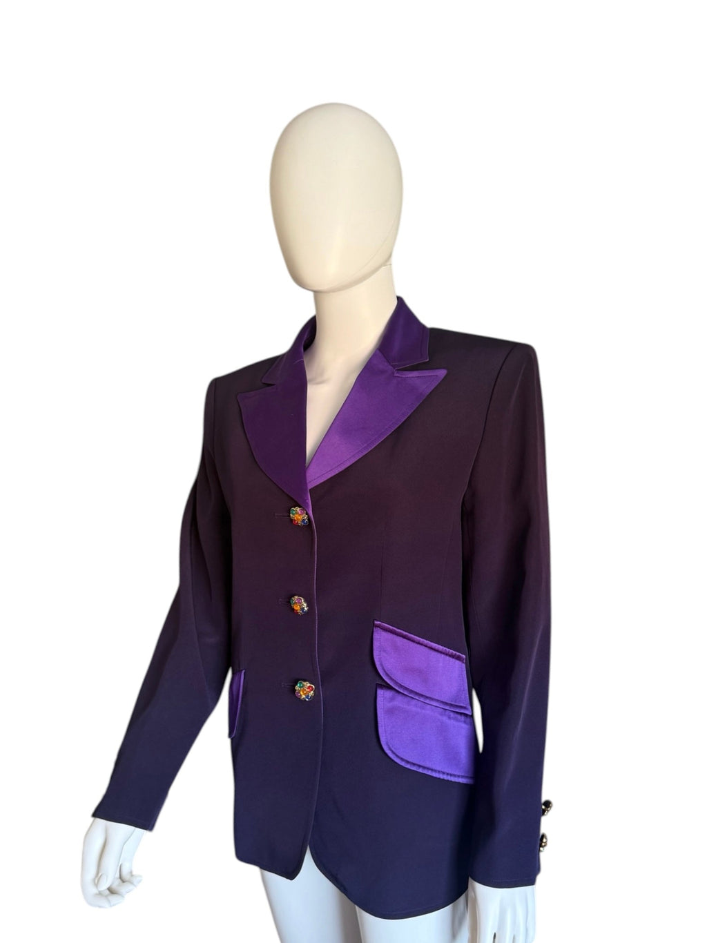 Christian Lacroix Purple Long Line Jacket