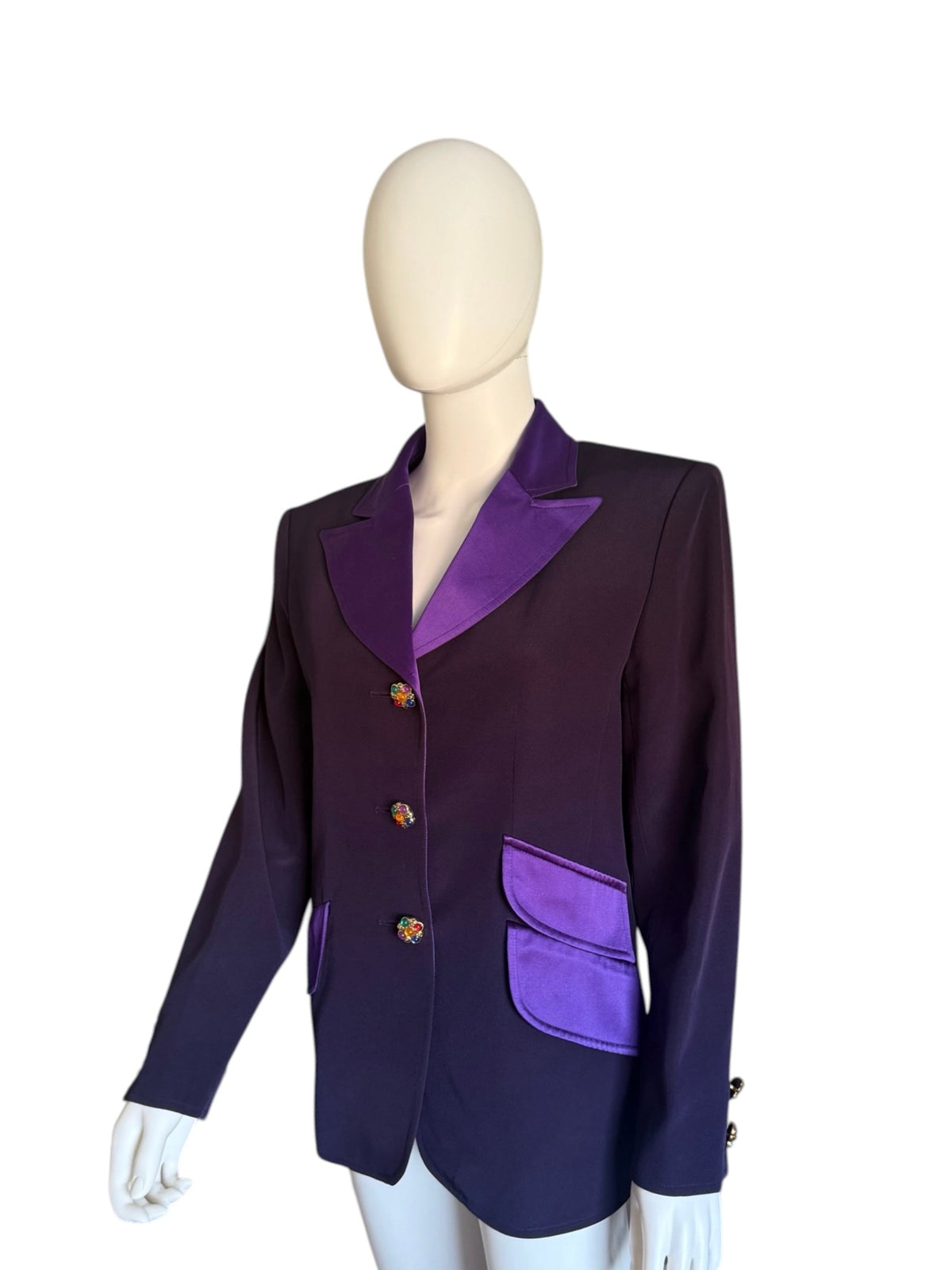 Christian Lacroix Purple Long Line Jacket