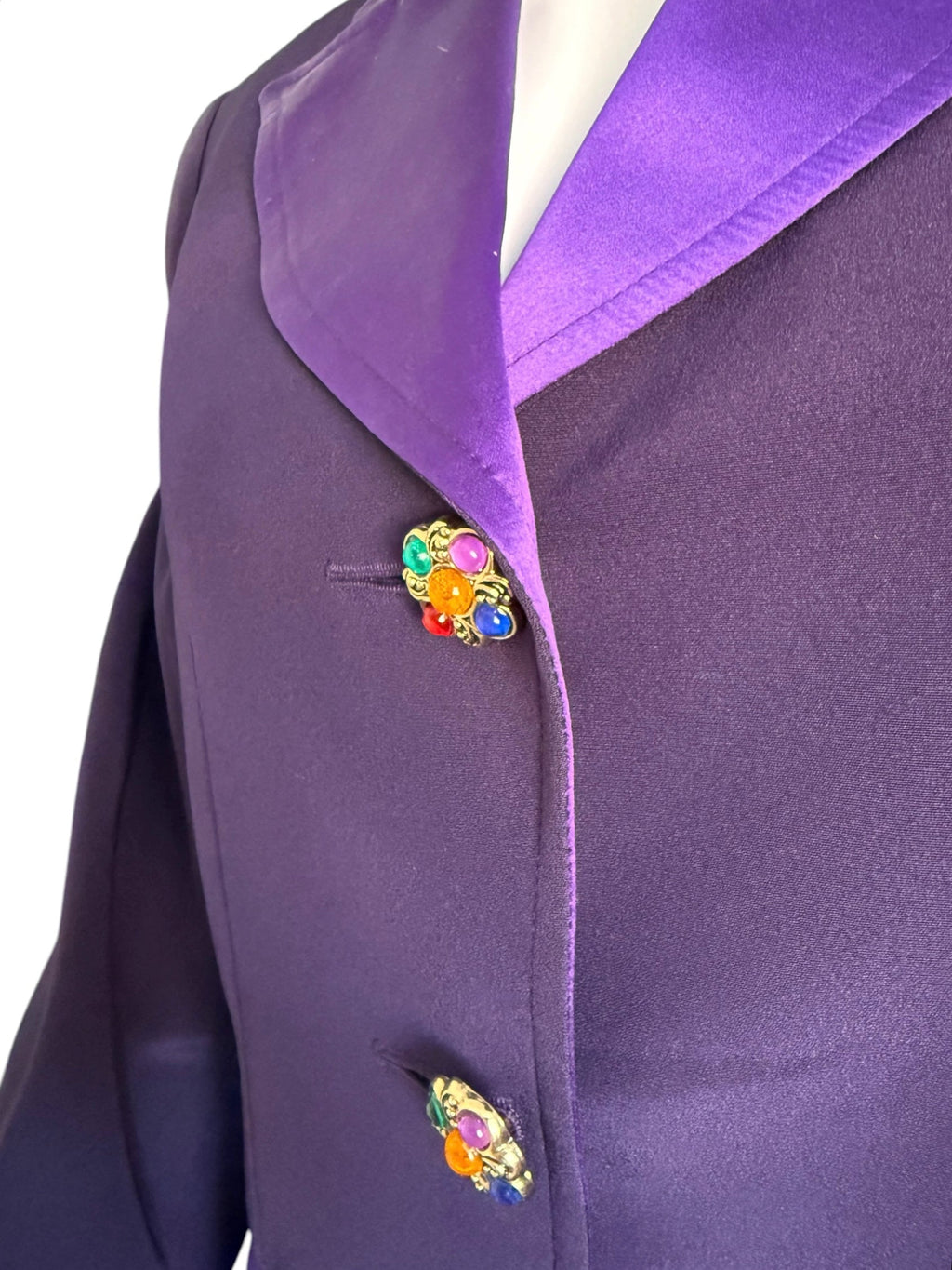 Christian Lacroix Purple Long Line Jacket