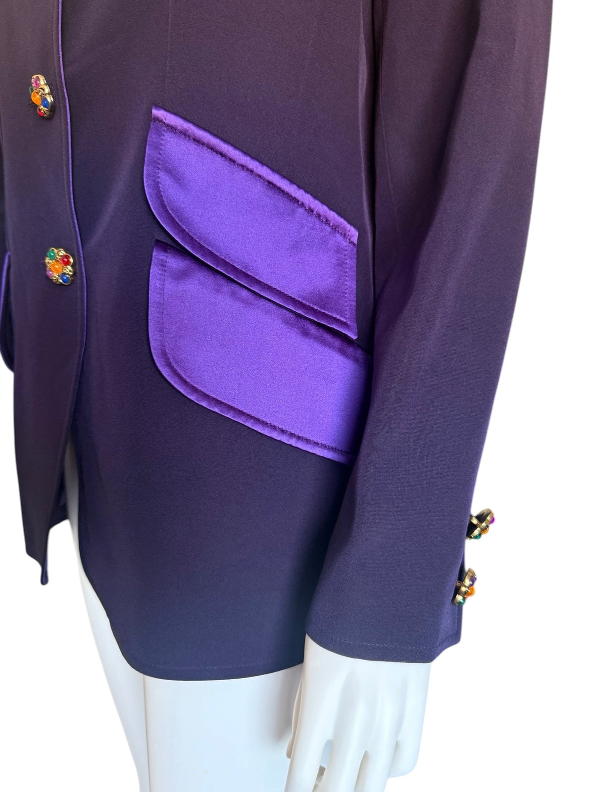 Christian Lacroix Purple Long Line Jacket