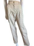 Balmain Cream Monogram Trousers