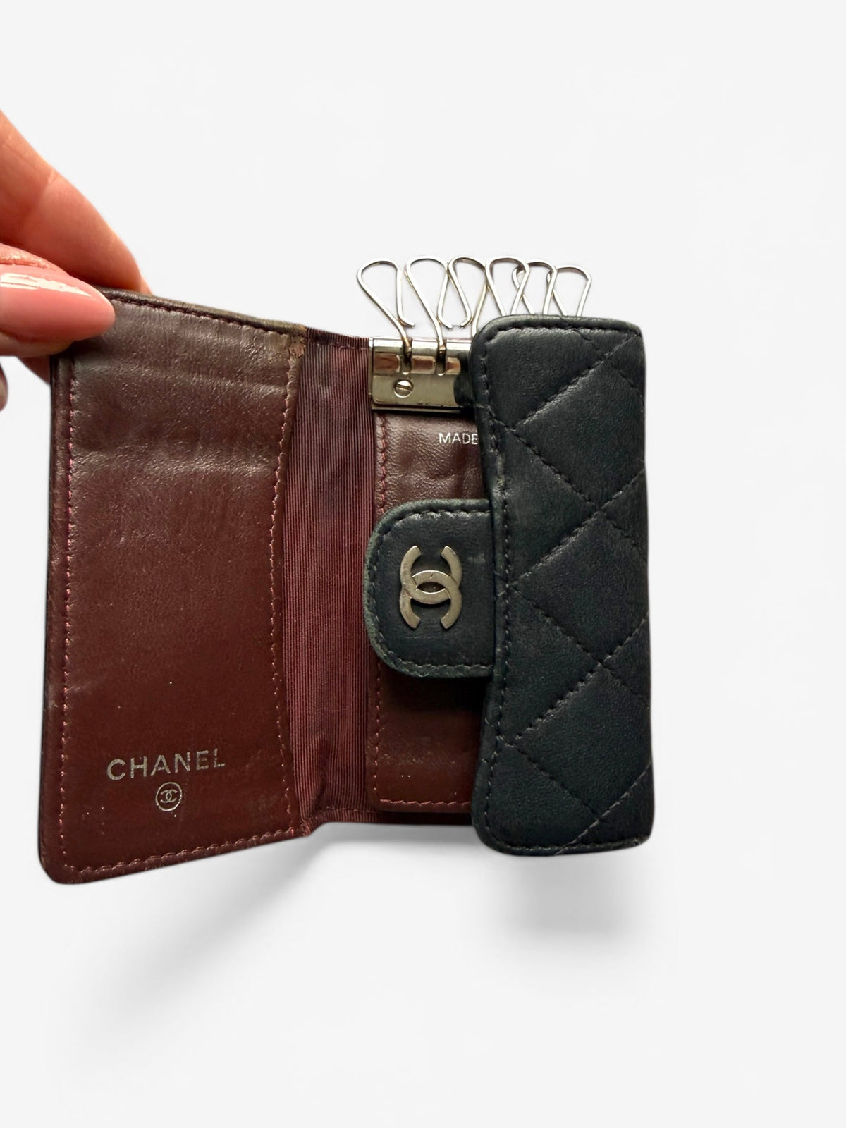 Chanel Black Leather Key Case