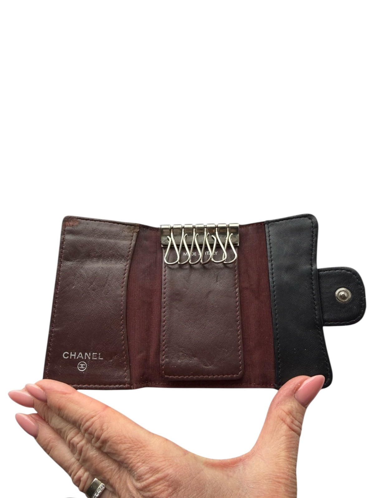 Chanel Black Leather Key Case