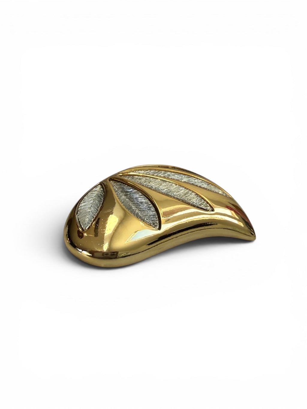 Vintage Orena of Paris Gold and Silver Leaf Brooch