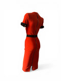 Thierry Mugler Orange Bodycon Dress