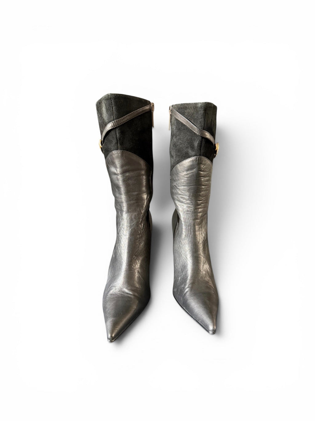 Gucci Black and Crystal Stilleto Heeled Ankle Boots