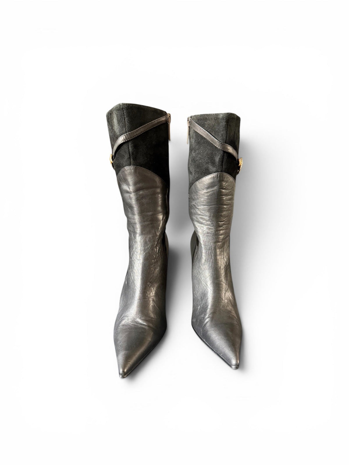 Gucci Black and Crystal Stilleto Heeled Ankle Boots