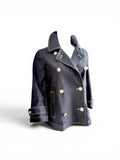 Ralph Lauren Jeans Dark Denim Double-Breasted Peacoat Jacket