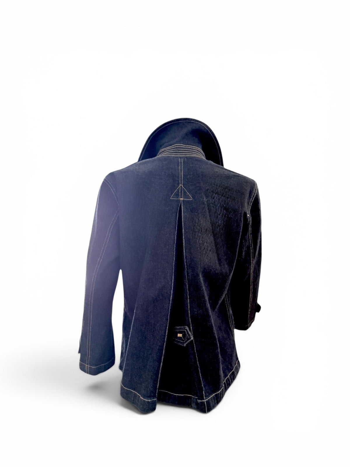 Ralph Lauren Jeans Dark Denim Double-Breasted Peacoat Jacket