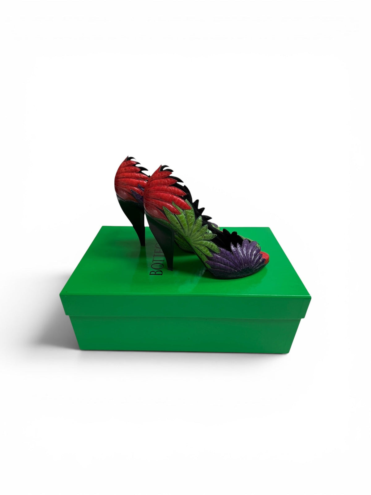 Bottega Veneta Multicolour Leather Peep-Toe Pumps