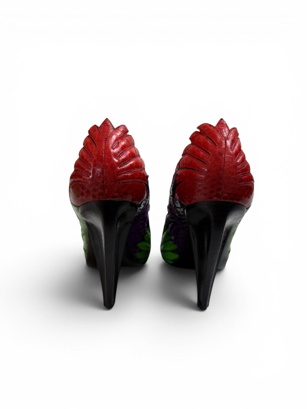 Bottega Veneta Multicolour Leather Peep-Toe Pumps