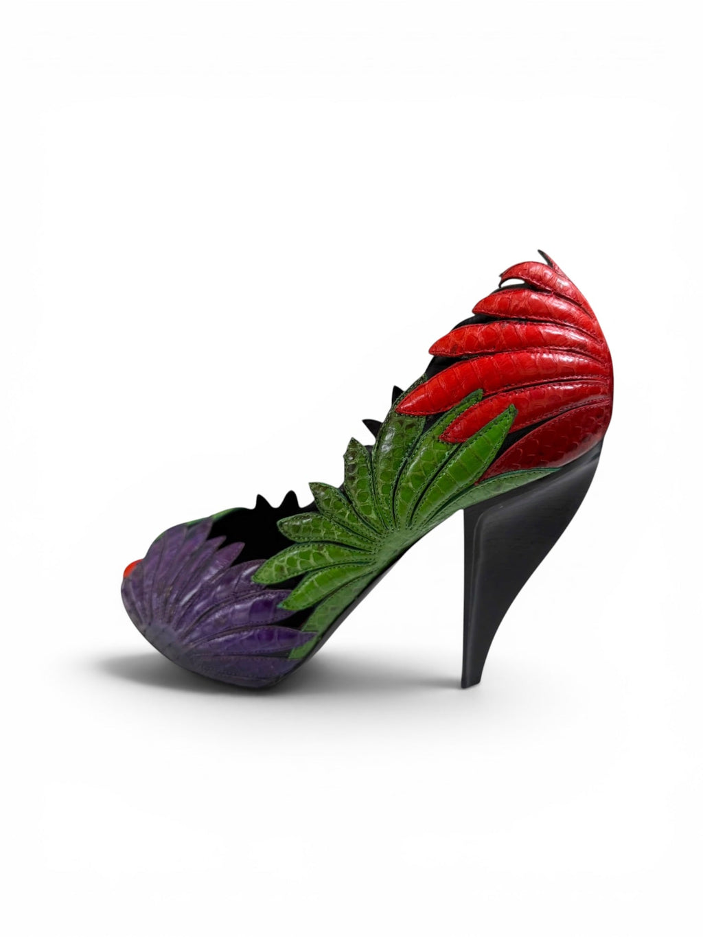 Bottega Veneta Multicolour Leather Peep-Toe Pumps