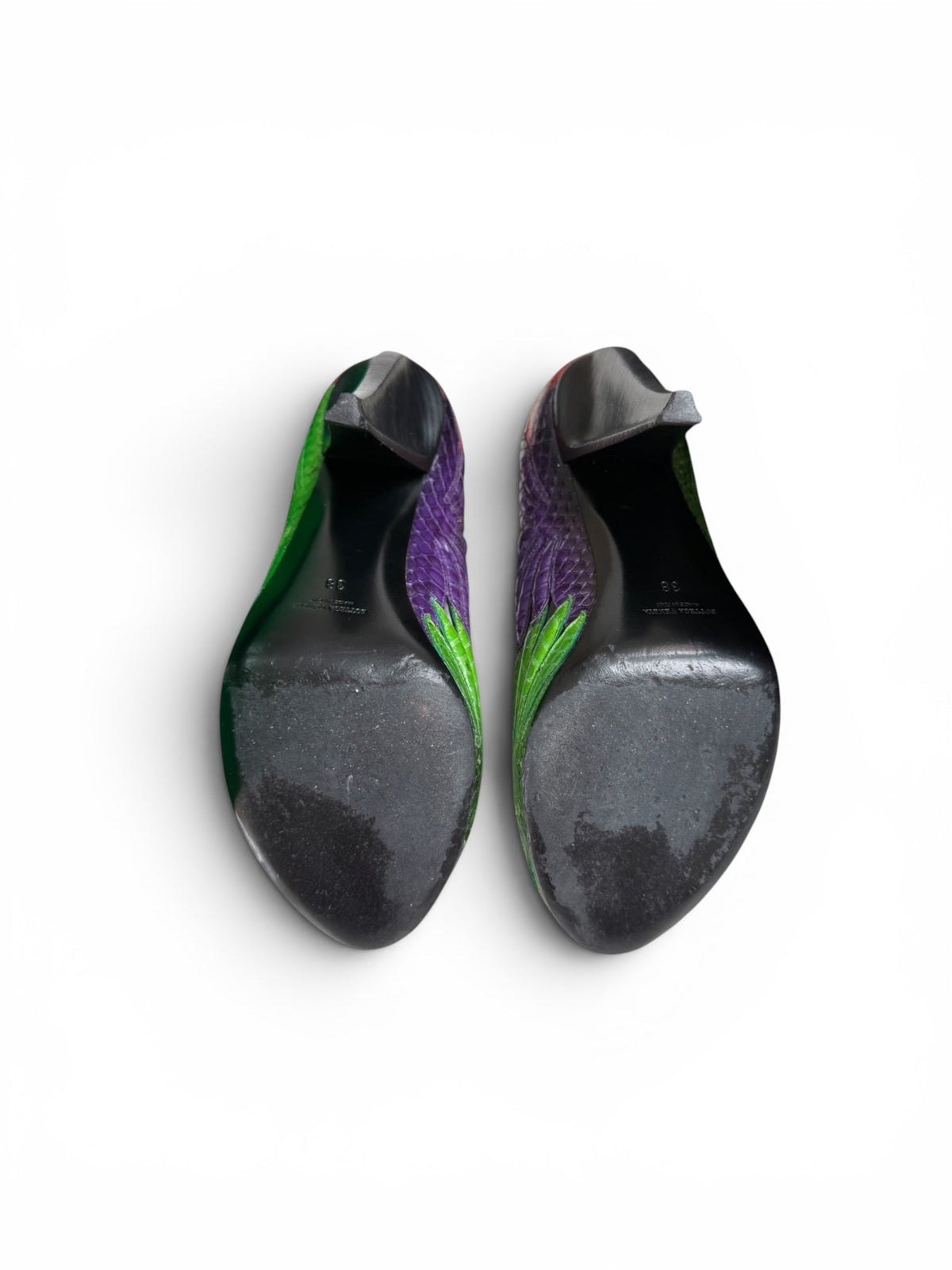 Bottega Veneta Multicolour Leather Peep-Toe Pumps