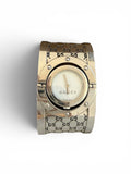 Vintage Gucci Twirl Series 112 Pearl Dial GG Bangle Watch