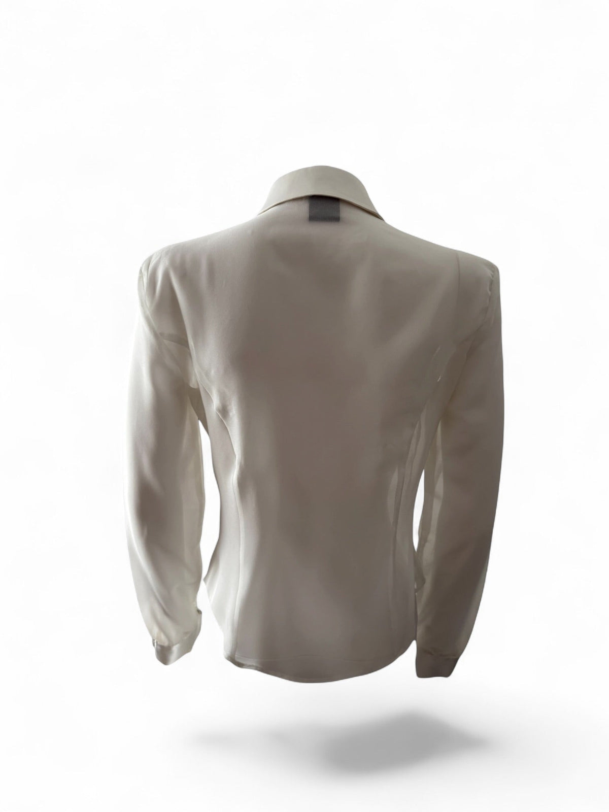 Versace Ivory Satin Blouse With Pleats