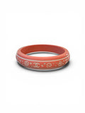 Chanel Coal Pink Resin Camellia Crystal Bangle