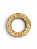 Givenchy Gold Circular Crystal Brooch